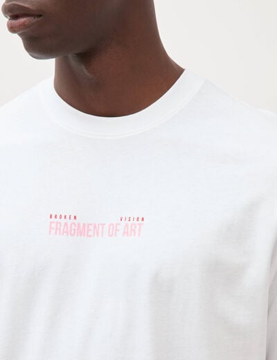 T-shirt en coton manches courtes blanc homme