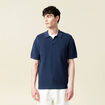 Polo cintré manches courtes bleu marine homme