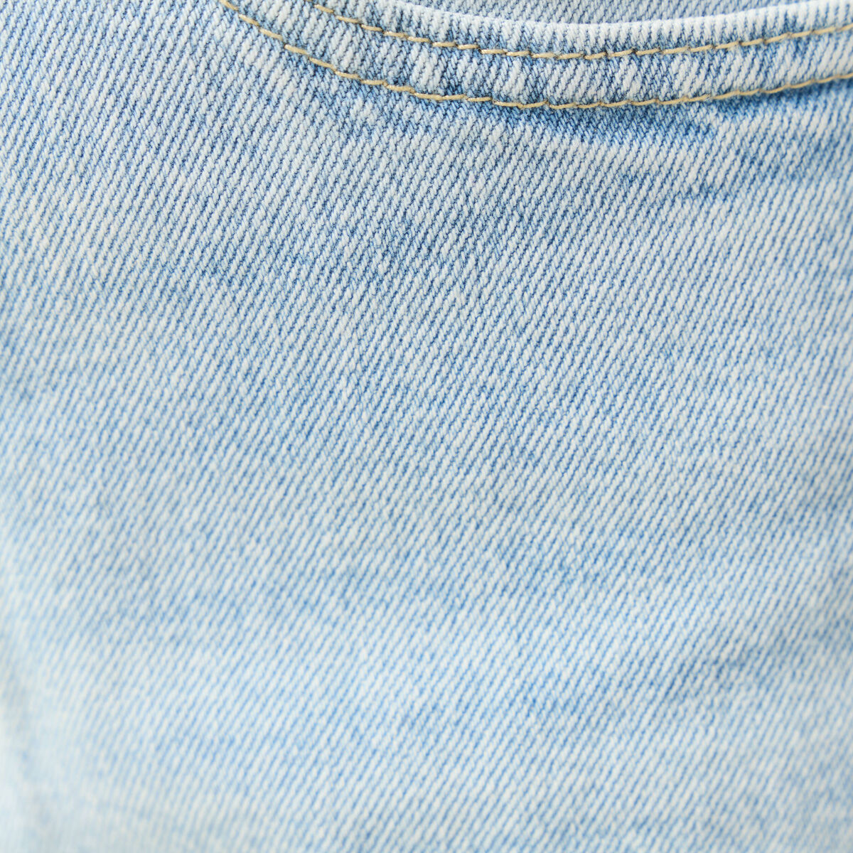 Jeans large taille haute denim bleach femme