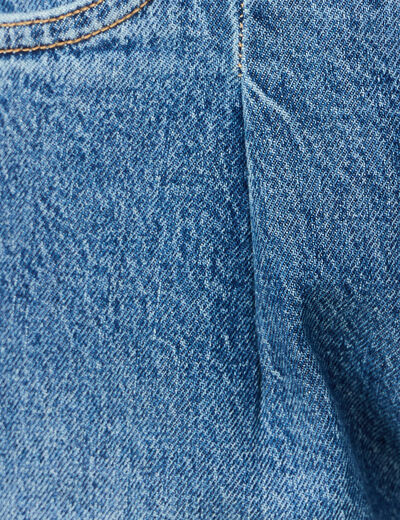 Jeans mom ceinture foulard denim stone femme