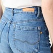 Jeans large taille haute denim stone femme