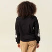 Sweat manches longues brodé noir femme