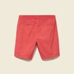 Bermuda en coton rouge corail homme