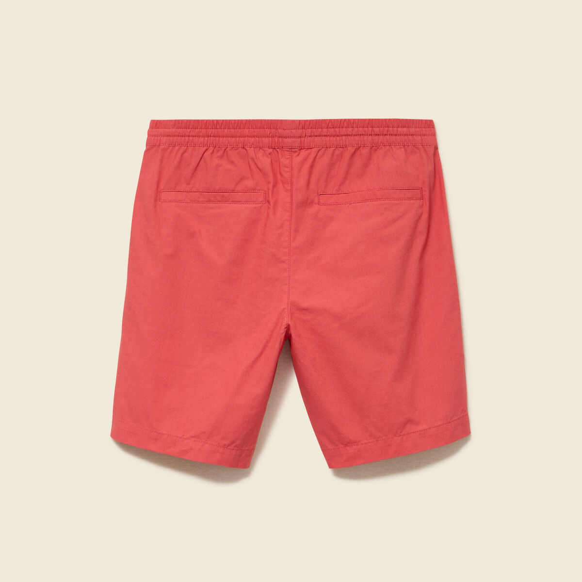 Bermuda en coton rouge corail homme