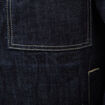 Veste droite en coton col classique denim brut rinse homme
