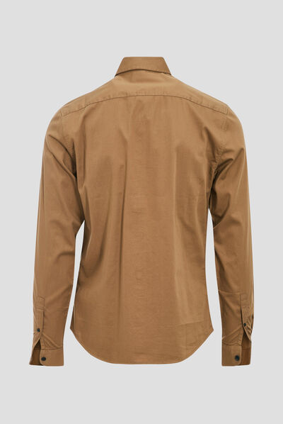 Chemise manches longues vert kaki homme