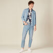 Jeans slim 5 poches denim bleach homme