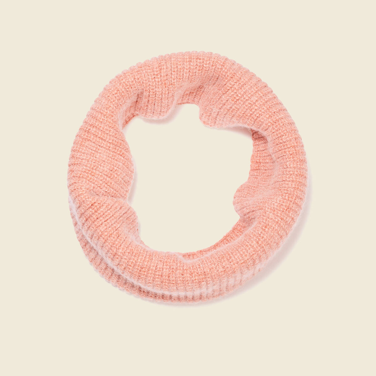 Snood tricoté fabriqué en France orange foncé femme