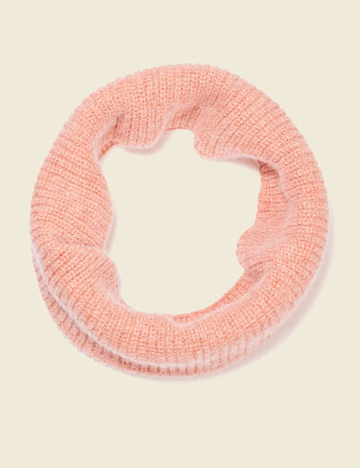 Snood tricoté fabriqué en France orange foncé femme