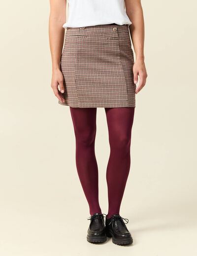 Jupe courte beige femme