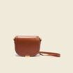 Sac besace arrondi marron femme