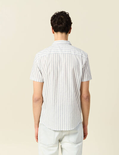 Chemise manches courtes ecru homme