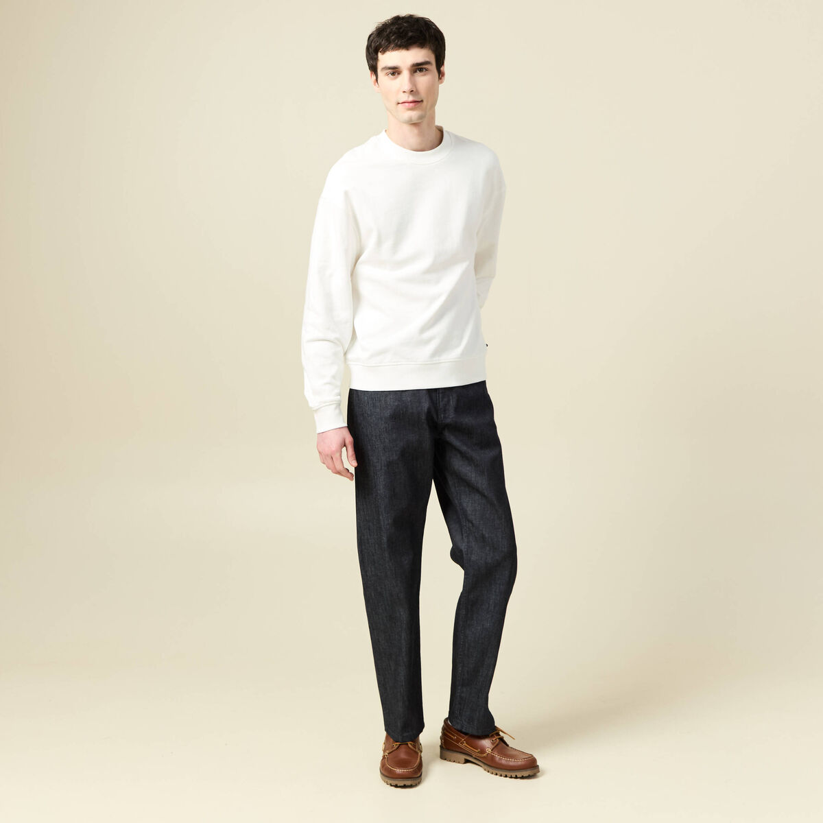 Jeans regular longueur 32 denim brut clean homme