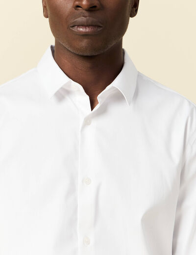 Chemise manches longues blanc homme