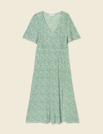 Robe longue éco-responsable vert femme