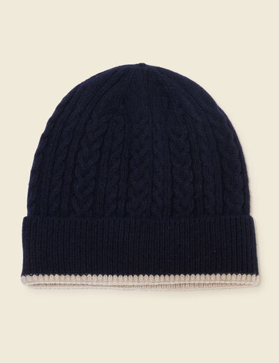 Bonnet fabriqu&eacute; en France bleu marine homme