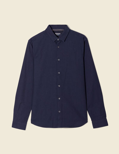 Chemise éco-responsable bleu foncé homme