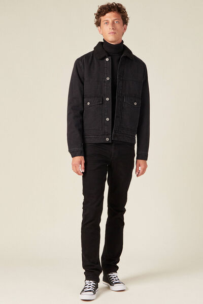 Pull manches longues noir homme