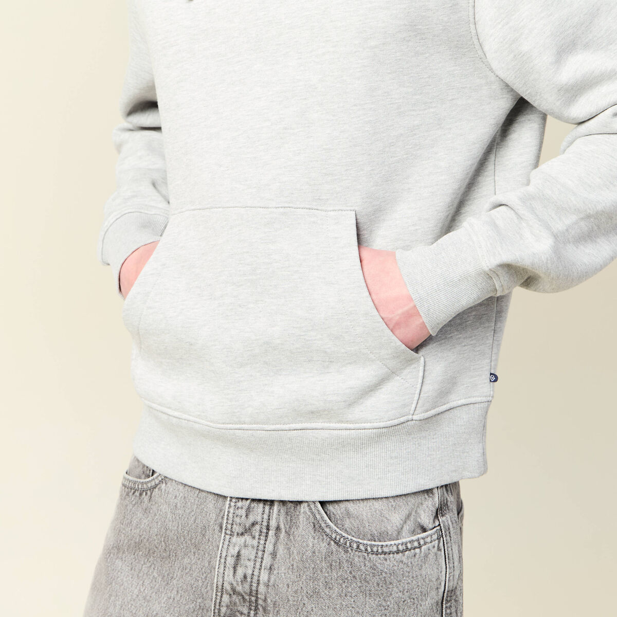 Sweat à capuche gris homme