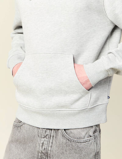 Sweat à capuche gris homme