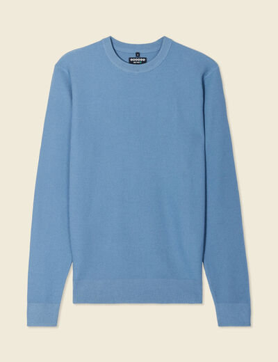 Pull éco-responsable bleu gris homme