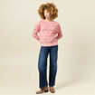 Pull manches longues ajouré rose saumon femme