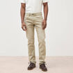 Jeans straight longueur 34 denim vert kaki homme