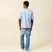 T-shirt manches courtes bleu gris homme