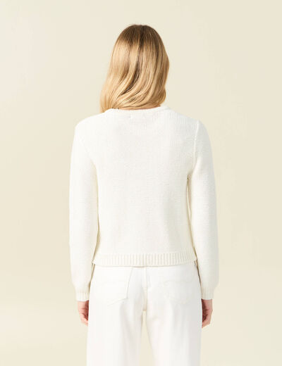 Gilet éco-responsable ecru femme