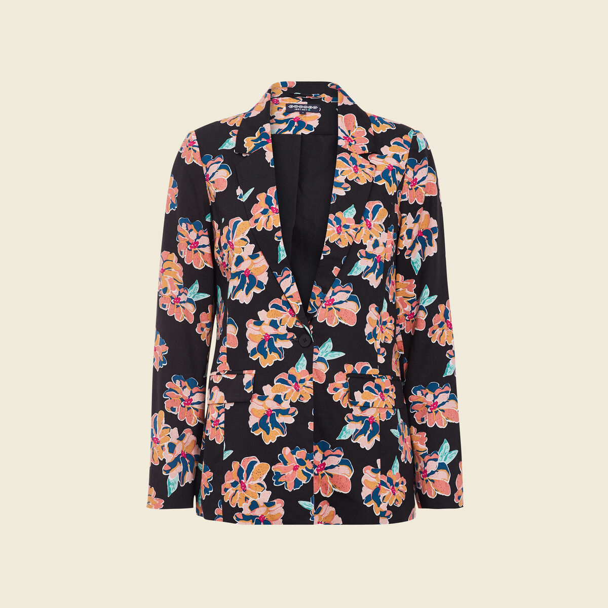 Veste esprit blazer droite noir femme
