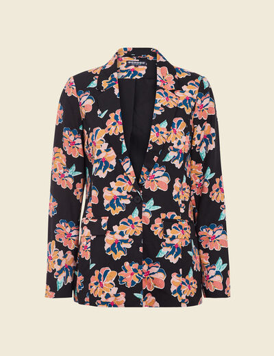 Veste esprit blazer droite noir femme