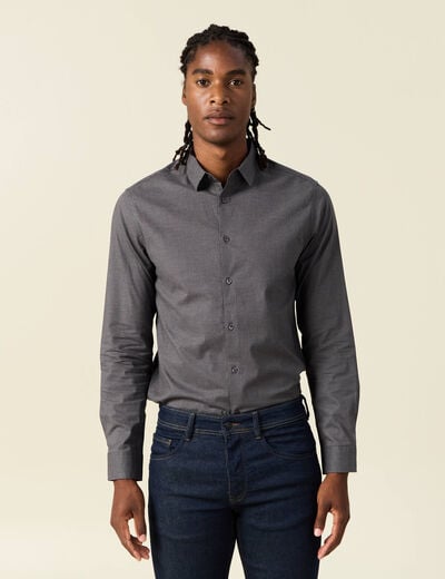 Chemise éco-responsable gris homme