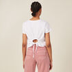 T-shirt manches courtes blanc femme