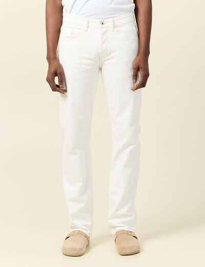 Jeans regular longueur 34 denim blanc homme