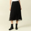 Jupe midi &eacute;vas&eacute;e tulle noir femme