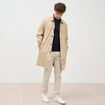 Pull manches longues col rond bleu marine homme