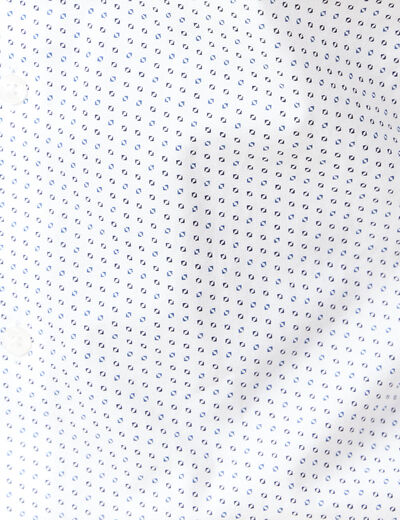 Chemise cintr&eacute;e en coton manches longues blanc homme