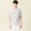 Chemise manches courtes fluide blanc homme
