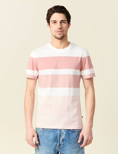 T-shirt manches courtes rose pastel homme