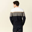 Pull manches longues bleu marine homme