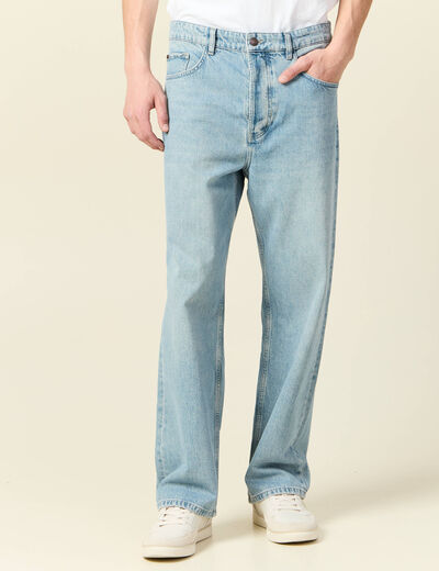 Jeans large 5 poches denim dirty homme