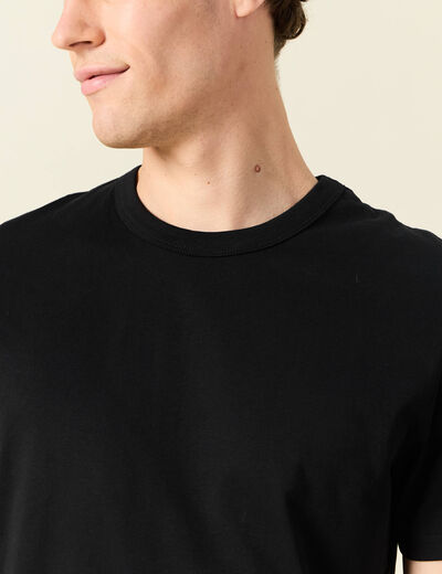 T-shirt en coton manches courtes noir homme
