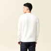 Pull manches longues col rond ecru homme
