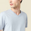 T-shirt manches courtes homme bleu gris homme