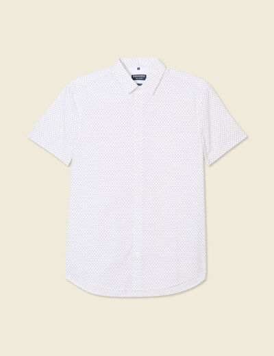 Chemise manches courtes blanc homme