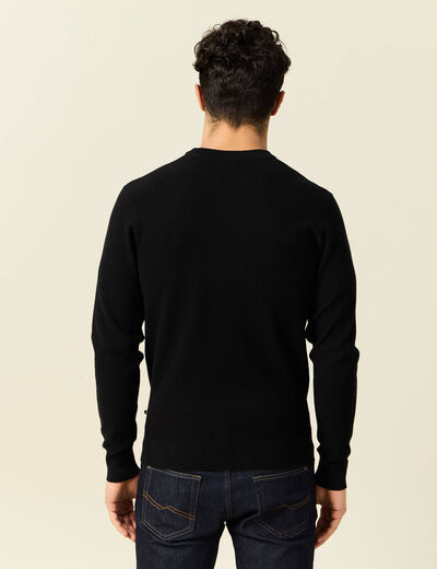 Pull éco-responsable noir homme