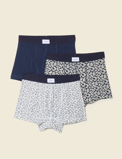 Lot 3 boxers bleu marine homme