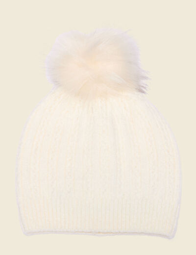 Bonnet ecru femme