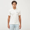 Polo ajust&eacute; manches courtes en coton ecru homme