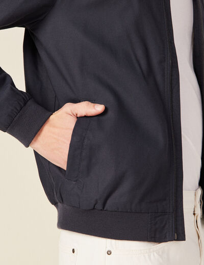 Veste teddy bleu marine homme